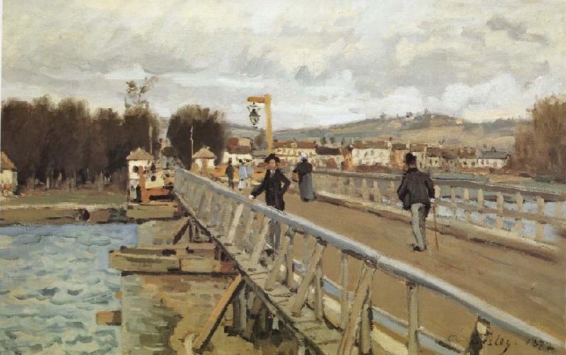 Alfred Sisley Footbridge at Argenteuil France oil painting art